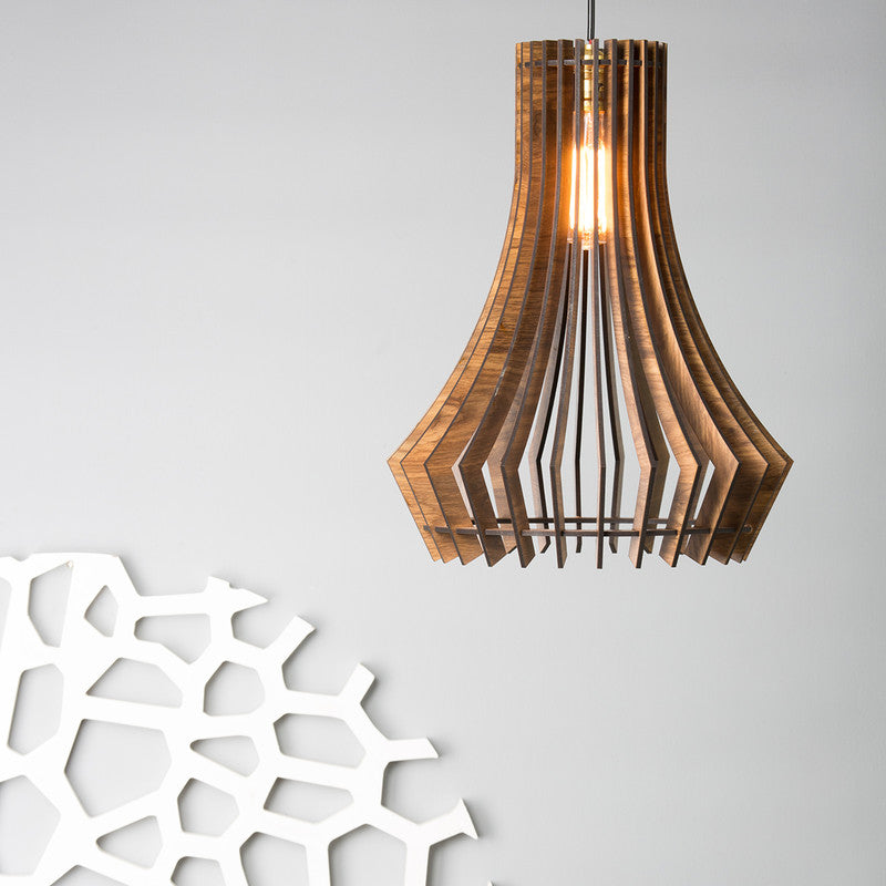 Pine Wood Ceiling Lamp | Graceful Lamp | Brown