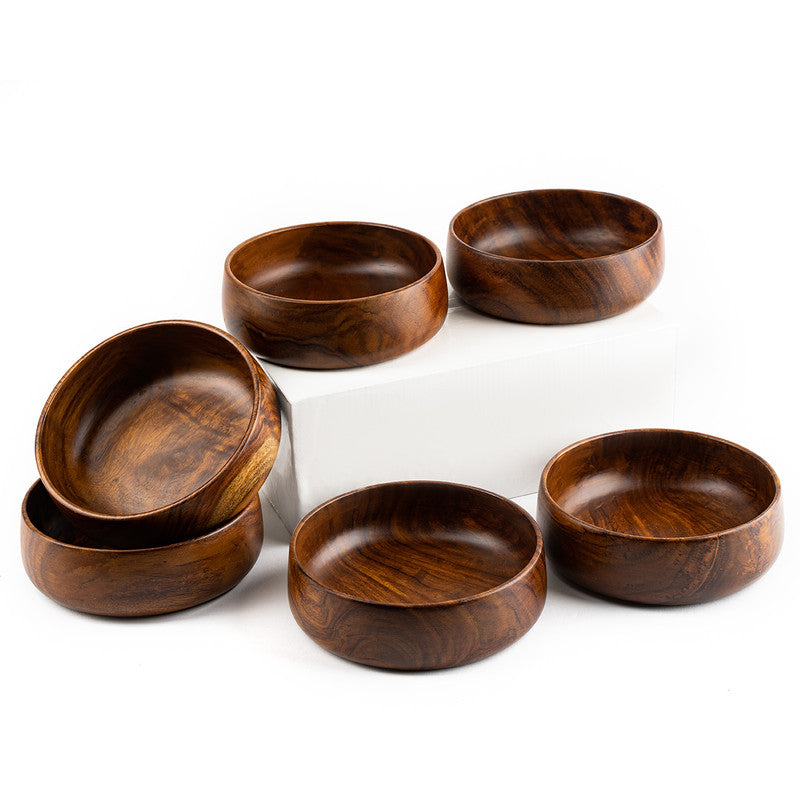 Sheesham Wood Medium Bowl | Set of 6