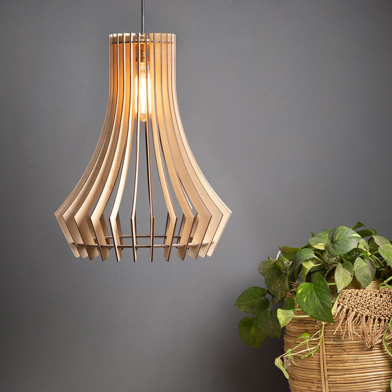 Hanging Lamp | Birch Wood Ceiling Lamp | Beige