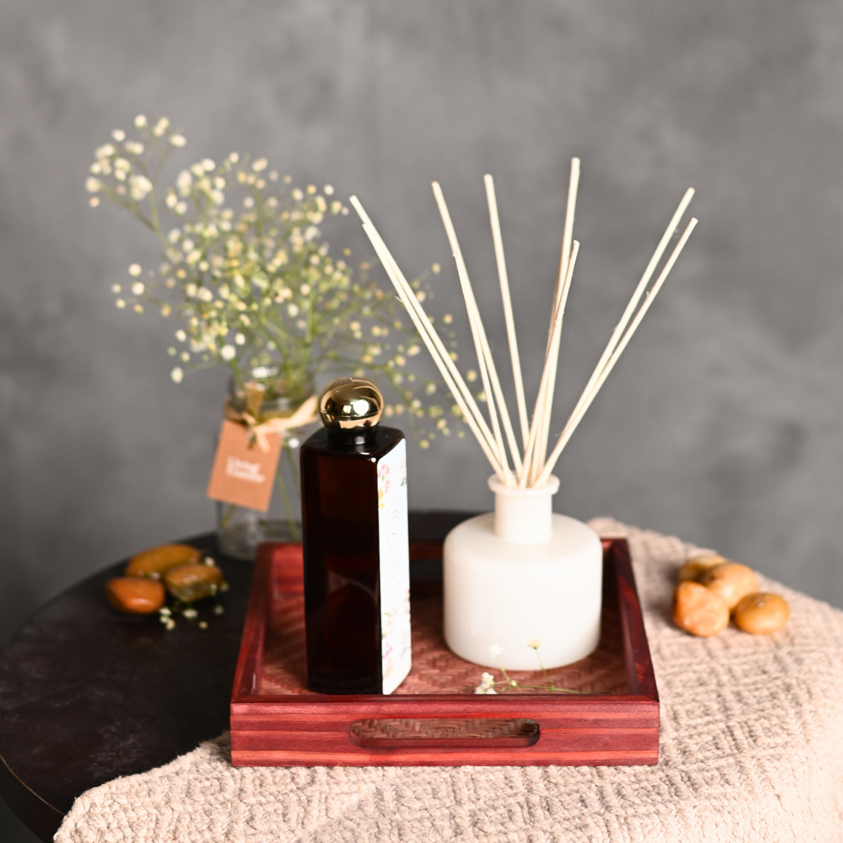 Bamboo Serving Tray | Brown | 20 cm