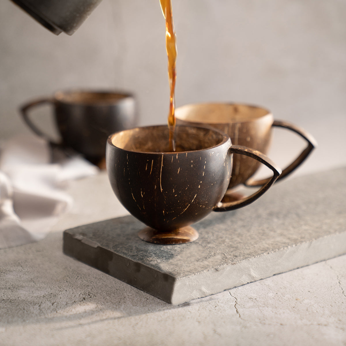 Coconut Shell Tea Cups | Set of 2 | 200 ml