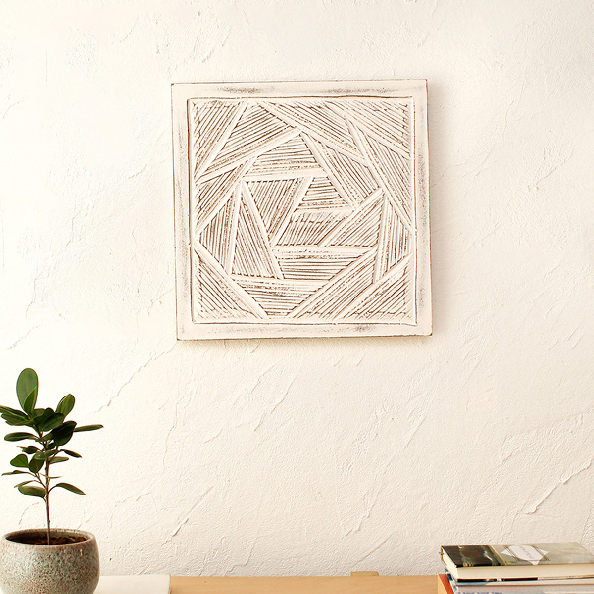 Wooden Wall Art | White | 30 cm By House This
