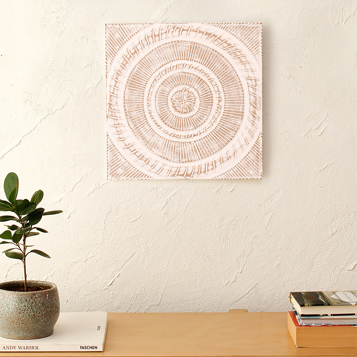 Wooden Wall Art | White | 30 cm