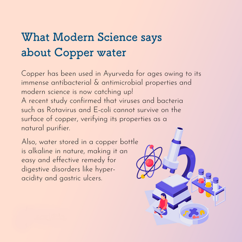 Copper Bottle | Plain Curved | 1 Litre