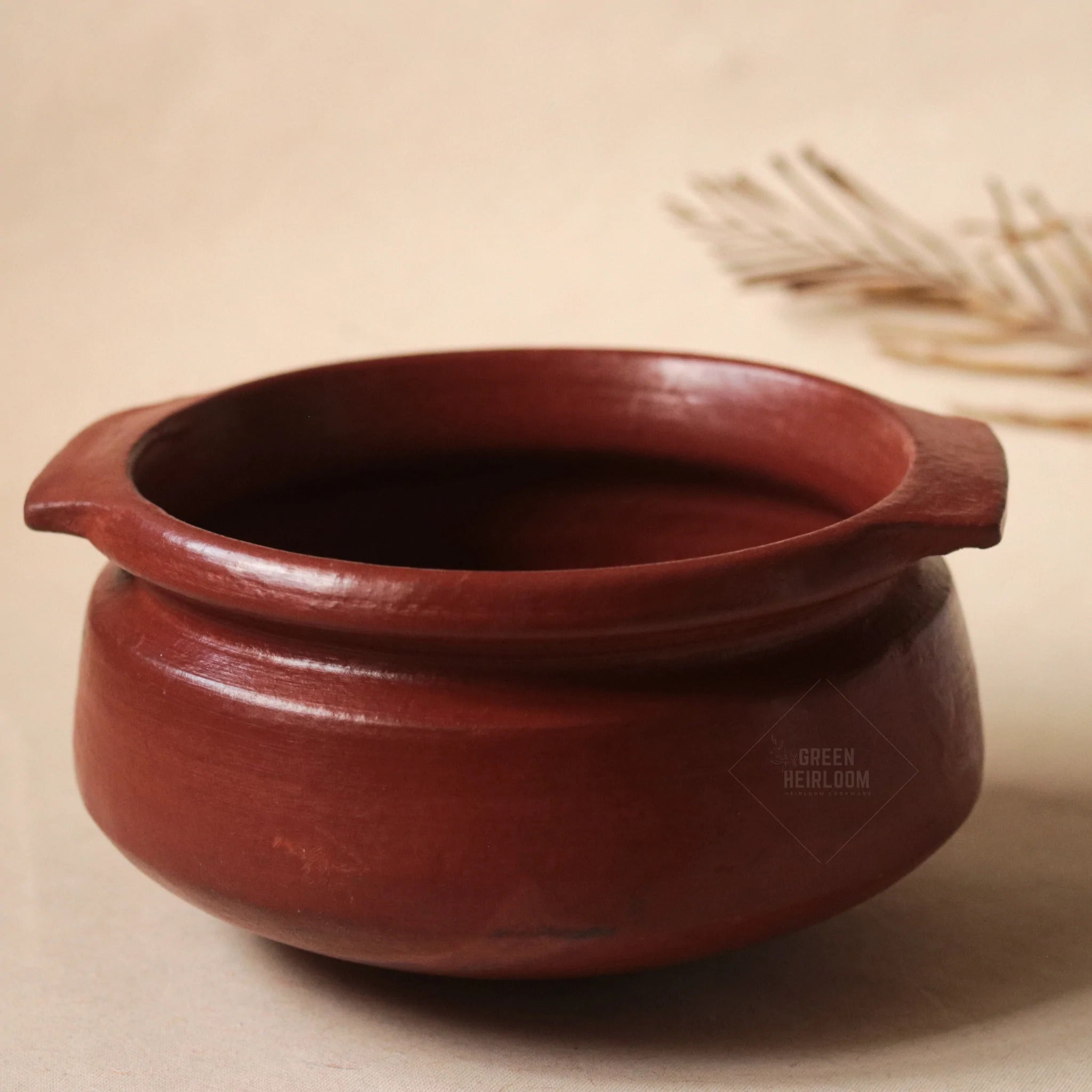 Clay Pot For Cooking | Curry Pot | 2 Litre By Green Heirloom