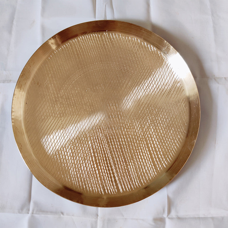 Kansa Thali | Bronze Utensils | 12 Inches By Kansyam Metalex