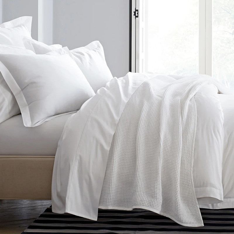 Organic Cotton Double Cosy Blanket | White